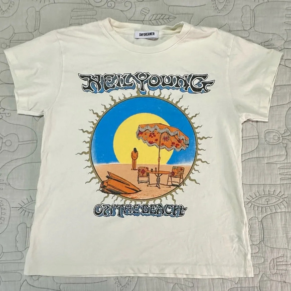 NWOT Daydreamer Neil Young on the Beach Tour Tee Size XS - Picture 5 of 9